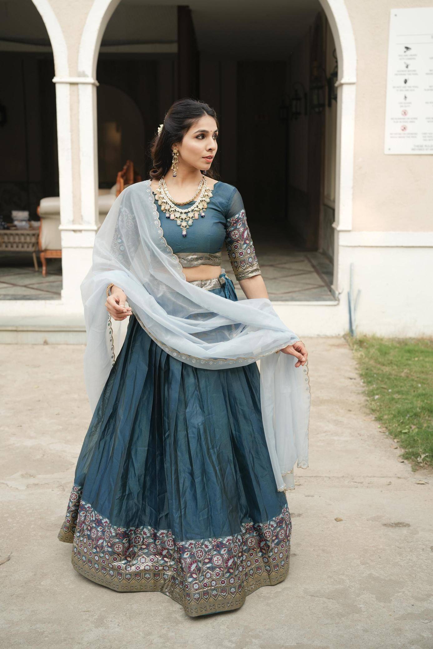 GRTN 8134 Shimmar RAMA Lehenga choli online